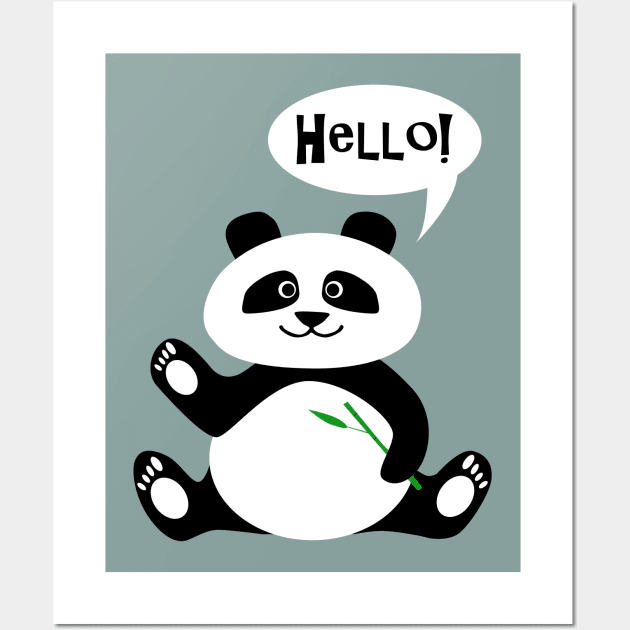 Hello Panda Wall Art by MasterChefFR